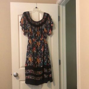 LOFT colorful floral dress Medium
